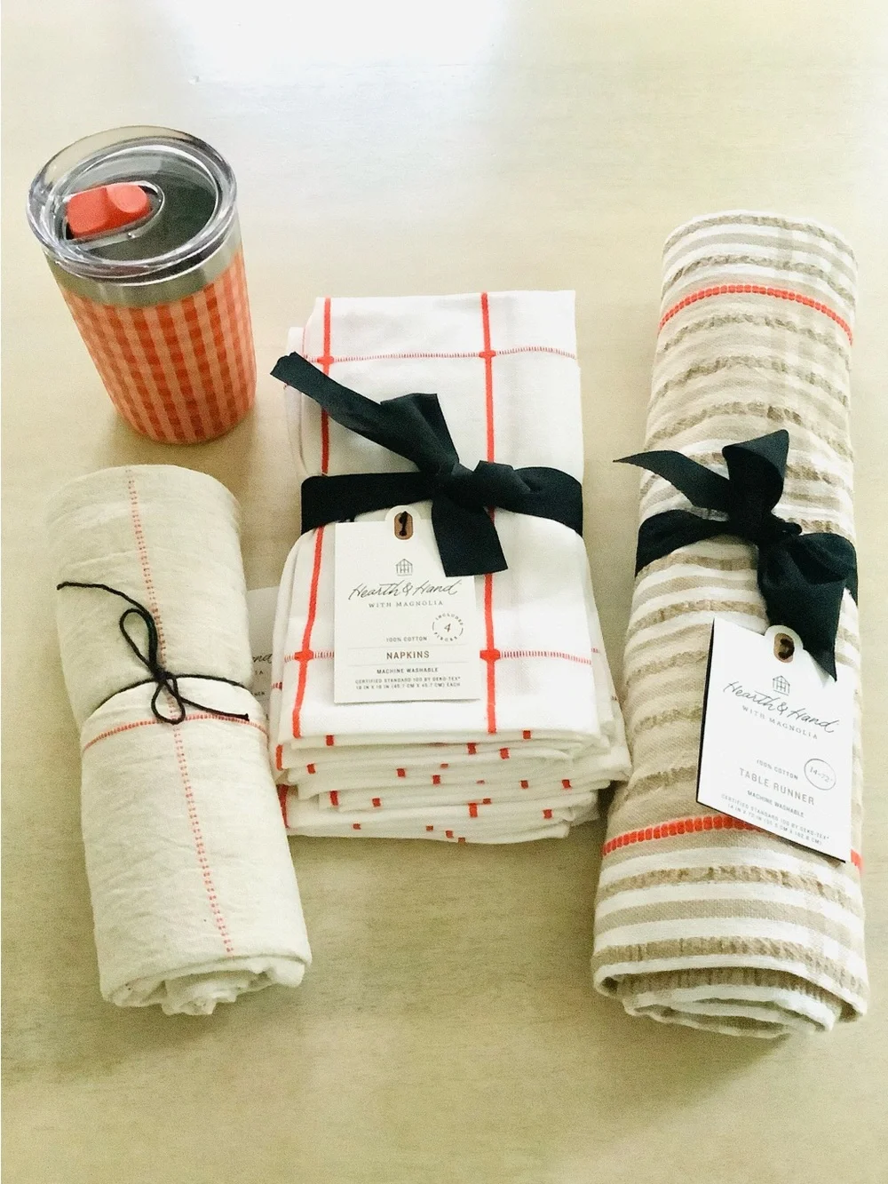 Hearth & Hand Magnolia 72” x 14” Gingham Table Runner